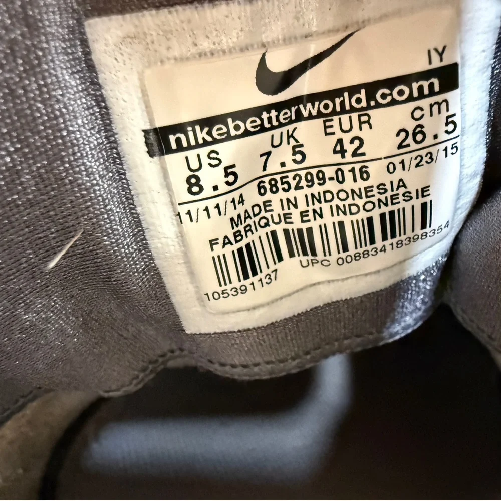 Mens Nike SB Stefan Janoski Max Wolf Grey and White Sneakers Size 8.5